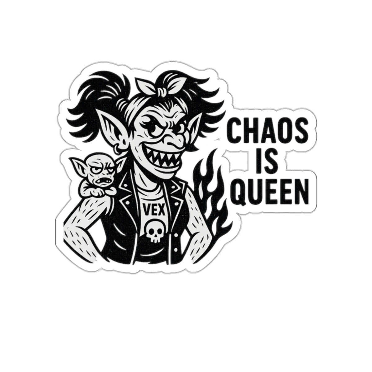 Monster Maa Vex – Outlaw Queen of Suburbia Sticker